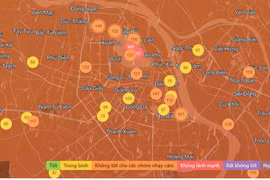 Chất lượng không khí Hà Nội ngày 09/02: KV Tây Hồ mức xấu