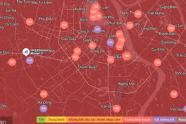 Chất lượng không khí Hà Nội ngày 30/01: Nhiều khu vực mức rất xấu