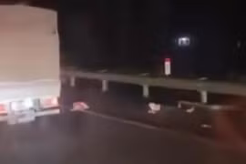 Đi bộ trên cao tốc, hai mẹ con bị xe tải tông thương vong