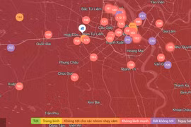 Chất lượng không khí Hà Nội ngày 8/1: Khu vực Long Biên rất xấu