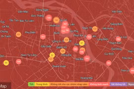 Chất lượng không khí Hà Nội ngày 20/2: Nhiều khu vực mức xấu