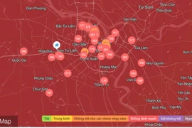 Chất lượng không khí Hà Nội ngày 13/01: Khu vực Hoài Đức mức xấu