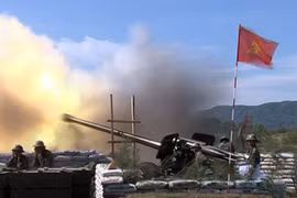 Quân khu 4 diễn tập bắn mục tiêu trên biển