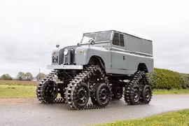 Xe địa hình Land Rover lắp bánh xích xe tăng "siêu hot"