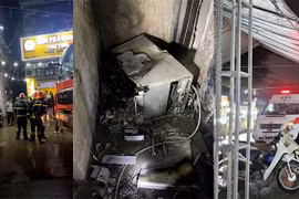 Cháy toà nhà mới cho thuê ở Triều Khúc, người dân hoảng sợ