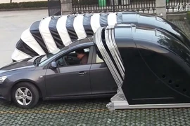 Gara ô tô hình kén sâu lạ mắt nhưng tiện dụng