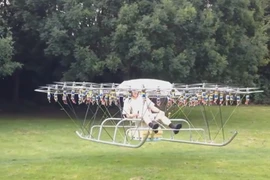 Máy bay tự chế có nhiều cánh quạt nhất thế giới