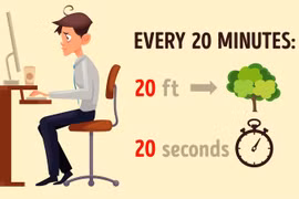 Bài tập mắt cho người thường xuyên ngồi máy tính làm việc