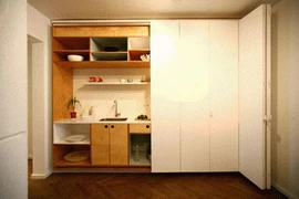 Cách giấu căn bếp bừa bộn trong nhà chật hẹp