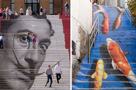 Biến bậc thang công cộng thành những tác phẩm nghệ thuật độc đáo
