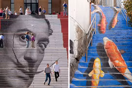 Biến bậc thang công cộng thành những tác phẩm nghệ thuật độc đáo