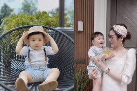 Ngắm gu thời trang sành điệu của quý tử nhà Á hậu Tú Anh