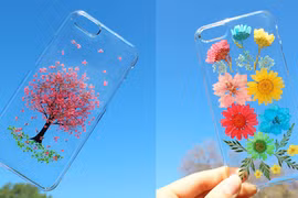Ốp lưng điện thoại ép hoa thật đẹp mê hồn