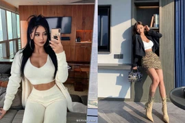 Hot girl Trung Quốc khoe thời trang nóng bỏng lộ body phồn thực