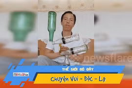 Kỳ lạ người đàn ông có khả năng cân bằng khó tin