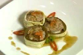 Cách làm cà tím cuộn tôm thịt tốt cho người máu nhiễm mỡ