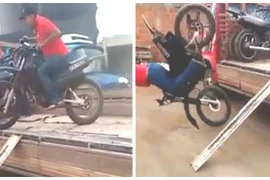 Người đàn ông gãy cổ vì thích thể hiện với siêu mô tô