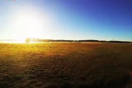 Ngắm bình minh tuyệt đẹp trên nông trại châu Âu