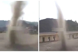 Lốc xoáy kinh dị như quái vật ở Quảng Ninh