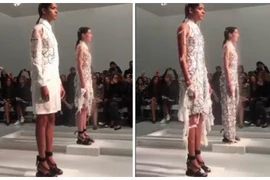 Xem người mẫu thay đồ ngay trên sàn diễn bằng... nước