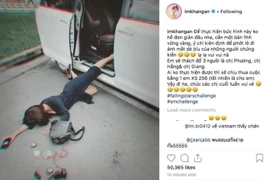 Hot girl Việt tham gia chụp ảnh ngã sấp mặt giống hội con nhà giàu