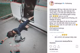 Hot girl Việt tham gia chụp ảnh ngã sấp mặt giống hội con nhà giàu