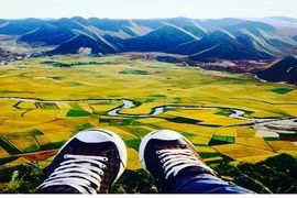 Săn ảnh nghìn like với cảnh đẹp "mê hồn" của Bắc Sơn mùa lúa chín 
