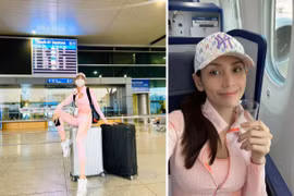 Võ Hoàng Yến sang Mỹ thăm chồng sắp cưới