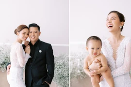 Giang Hồng Ngọc khoe quý tử kháu khỉnh trong bộ ảnh cưới 