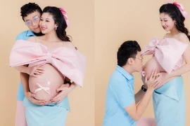 Kim Chi khoe bụng bầu tháng cuối, hạnh phúc bên ông xã hot boy 