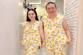 Chết cười chồng đại gia của Đoàn Di Băng mặc đồ ngủ của vợ 