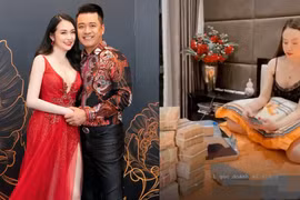 Vợ Tuấn Hưng khoe 1 góc doanh số tháng 10, tiền chất đống
