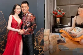 Vợ Tuấn Hưng khoe 1 góc doanh số tháng 10, tiền chất đống