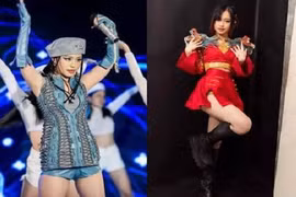 Tranh cãi "quần 5cm" của Han Sara khi hát ca khúc cách mạng