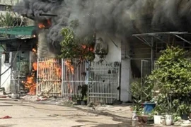 Cháy lớn lan nhanh thiêu rụi nhà dân tại Thái Nguyên