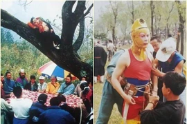 Ảnh hiếm Tây Du Ký 1986: Tôn Ngộ Không bay nhờ ... cần cẩu