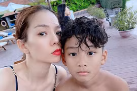 Con trai 10 tuổi của Lệ Quyên trổ mã, ngày càng đẹp trai
