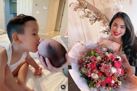 Phạm Hương khoe một góc diện mạo nhóc tỳ thứ 2 mới sinh