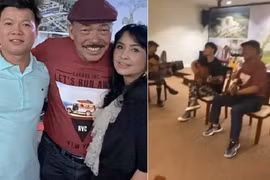 Nhạc sĩ Trần Tiến vui vẻ đàn hát trong lúc đang dưỡng bệnh 