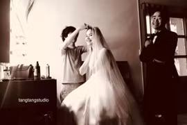 Hậu trường chụp ảnh cưới hạnh phúc của Tuyết Lan và hôn phu