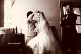 Hậu trường chụp ảnh cưới hạnh phúc của Tuyết Lan và hôn phu