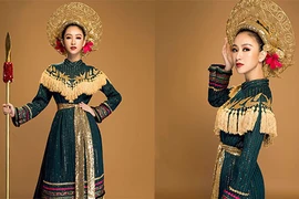 Lộ trang phục nữ chiến binh của Hà Thu ở Miss Earth 2017