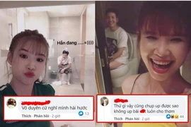 Khởi My bị chê quá vô duyên vì đăng ảnh chồng đi toilet