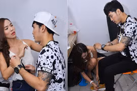 Ưng Hoàng Phúc được bà xã Kim Cương ân cần chăm sóc