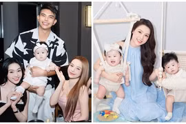 Cặp song sinh nhà Sam “ngậm thìa vàng”, được dàn sao cưng chiều