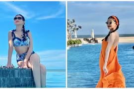 Dáng vóc nuột nà của Lê Âu Ngân Anh sau sinh nở