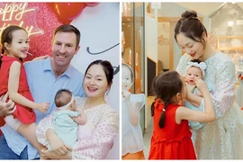 Lan Phương và chồng Tây tổ chức sinh nhật cho con gái đầu lòng