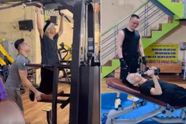 Cụ bà 96 tuổi ở Hà Tĩnh mê tập gym, bơi lội gây sốt 