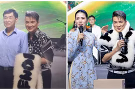 Bố chồng Tăng Thanh Hà đấu giá chiếc khăn của Mr Đàm 500 triệu