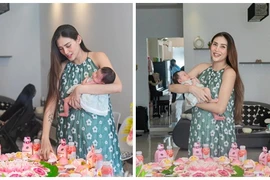 Siêu mẫu Võ Hoàng Yến mở tiệc đầy tháng cho con gái